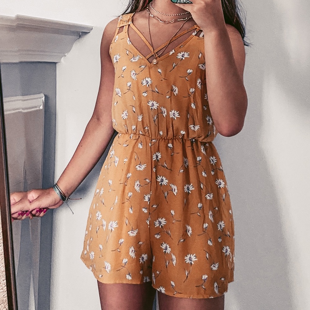 3/$25 Yellow Flower Romper